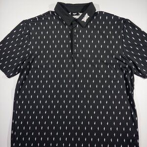 PXG Men's Comfort Fit Cactus Print Polo Black *Excellent Condition - Size Medium